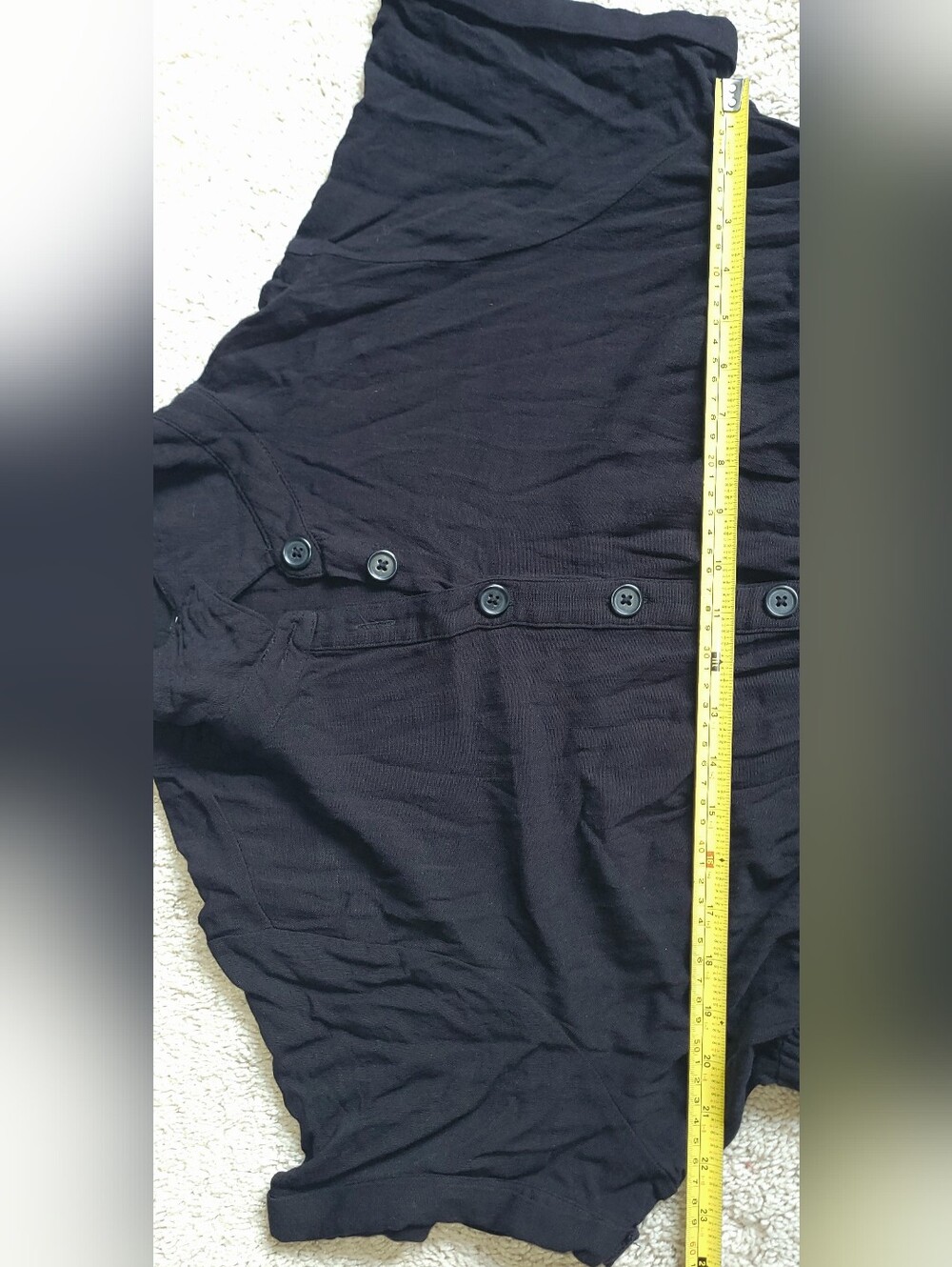 Torrid Black Slub Dress, Buttons, Size 1x, Rayon - Picture 8 of 11